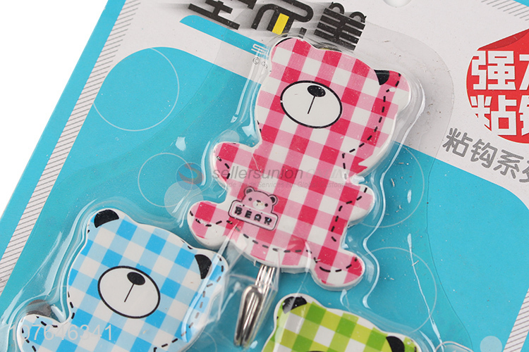 Cartoon Bear Shape Sticky Hook Household Coat Hanger