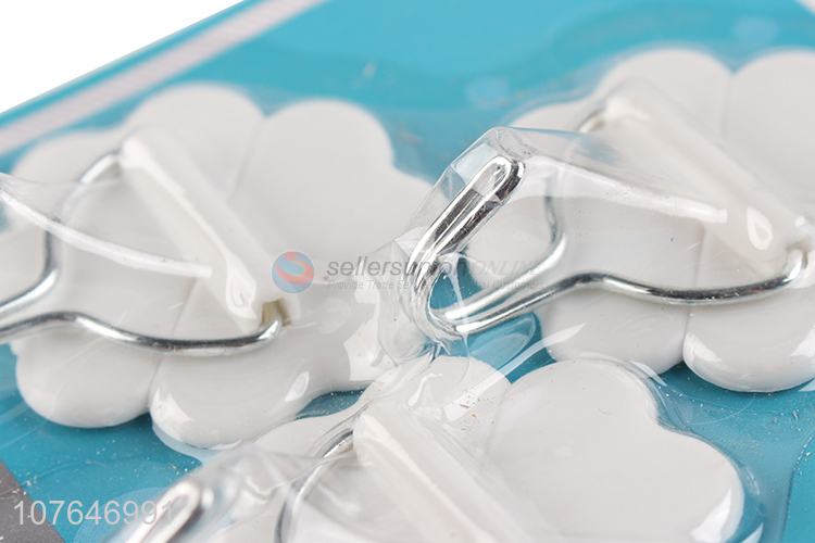 Wholesale White Flower Shape Super Strong Adhesive Hook Sticky Hook