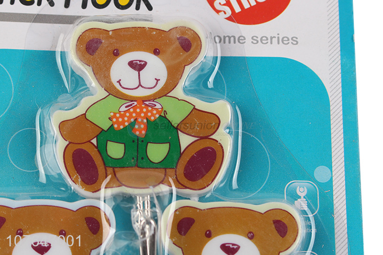 Cute Bear Shape Sticky Hook Adhesive Hook Hat Hook