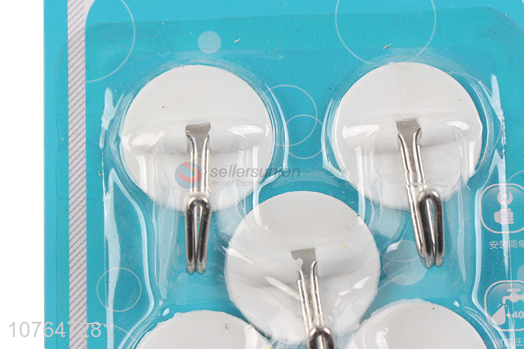 Low Price White Round Sticky Hook Multipurpose Adhesive Hook Set