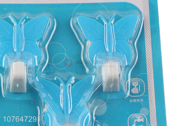 New Arrival 5 Pieces Butterfly Shape Sticky Hook Adhesive Hooks