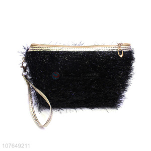 Latest Fluffy Makeup Bag Ladies Cosmetic Bag With Hand Strap