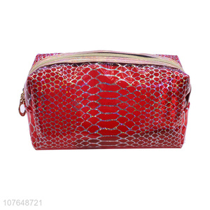 Custom Ladies Large Capacity Cosmetic Bag With Zipper