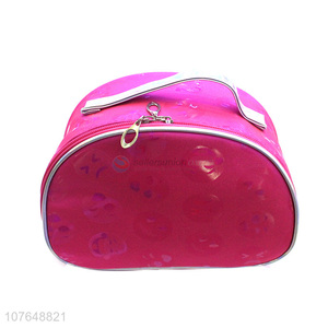 Good Quality Double Zipper Cosmetic Bag With Handle For Sale