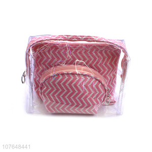 Good Quality Portable Colorful Cosmetic Bag Set