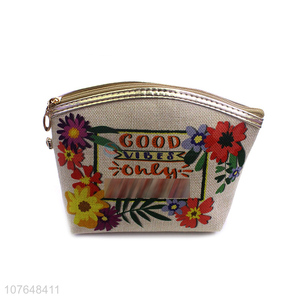 Delicate Design Fashion Printing Polyester Cosmetic Bag