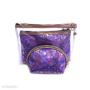 Popular Fashion Printing 2 Pieces Water Cosmetic Bag Set