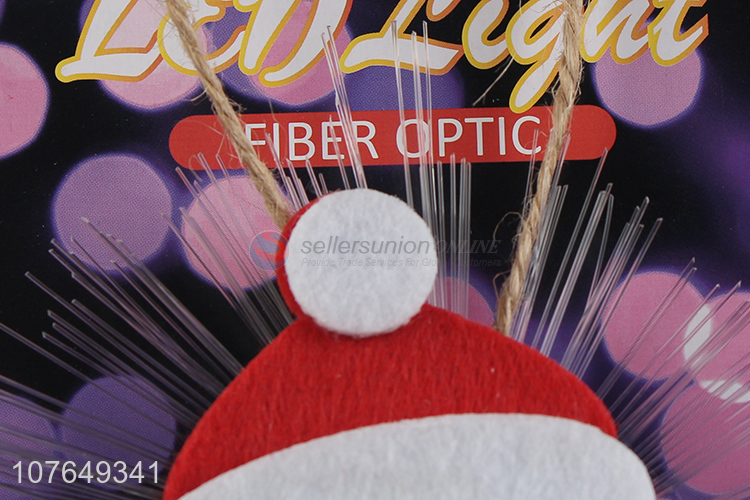 Best selling hanging santa claus cloth paste light for Christmas decoration