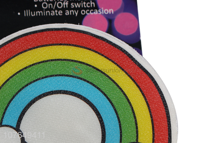 Hot selling holiday outdoor decoration rainbow sticker with led light
