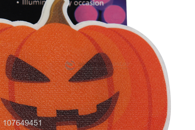 Most popular festival Halloween decoration pumpkin sticker with led light