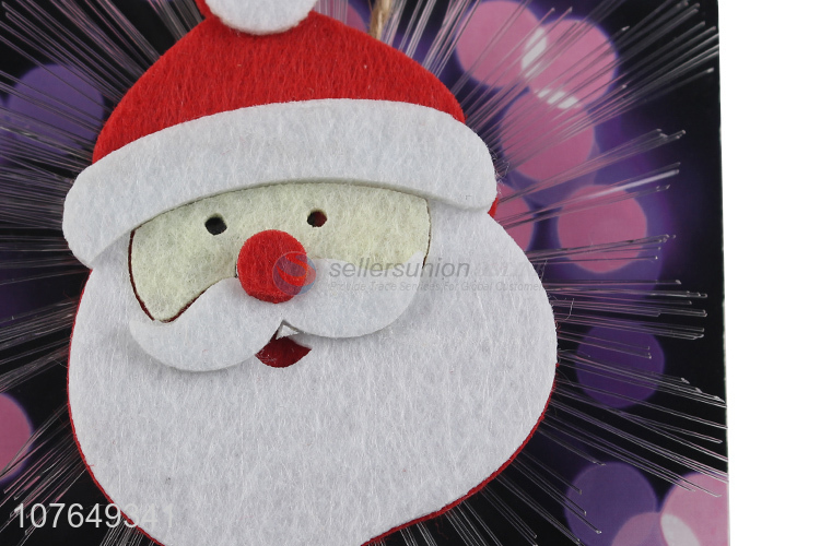 Best selling hanging santa claus cloth paste light for Christmas decoration