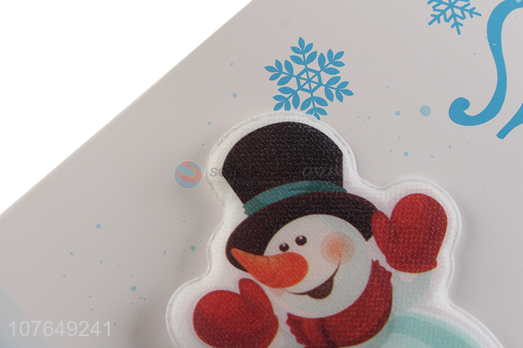 Hot sale led flashing Christmas snowman paper card for table decoration