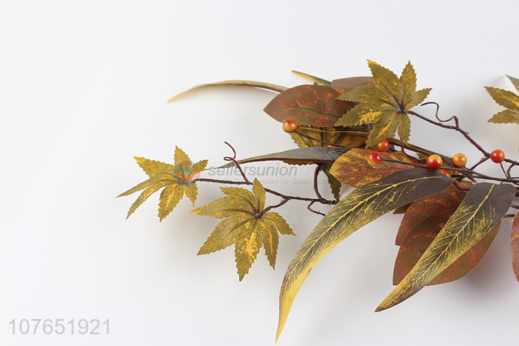 Good quality autumn long vine decoration wreath horns