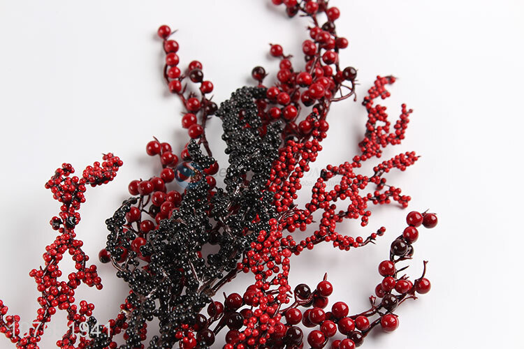 Excellent price red fruit and black fruit long branch decoration