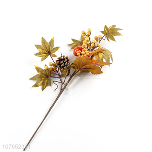 Wholesale simulation yellow maple leaf autumn long branch decoration