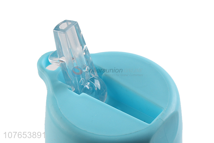 Promotional durable sports bottle straw water bottle with handle