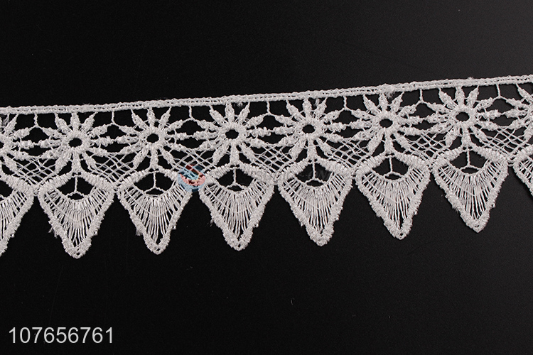 Hot product polyester border ribbon lace trim with low price