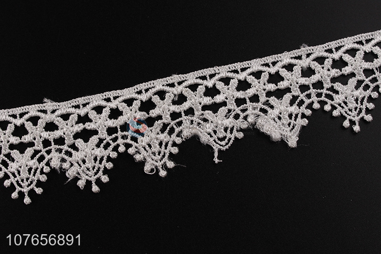 New arrival wholesale white lace fabric for garment decoration