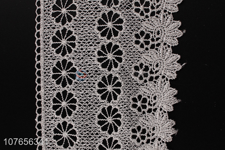 New arrival delicate white polyester lace ribbon for clothing