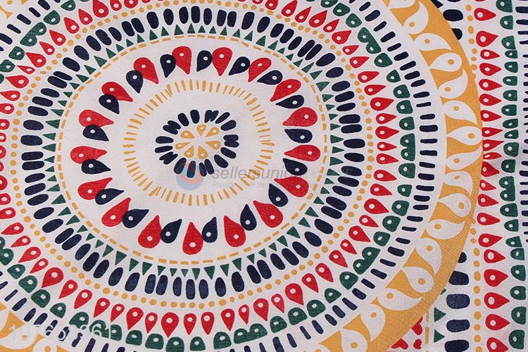Hot sale ethnic round spiral pattern decorative scarf square