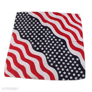 Retail striped five-pointed star American flag square scarf