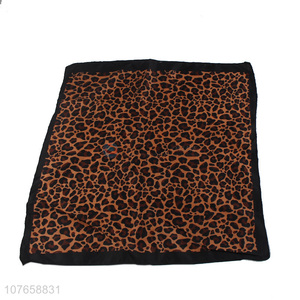 High quality leopard print single layer summer sunscreen decorative square scarf