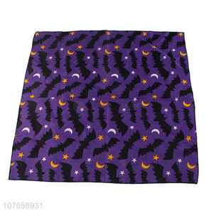 Hot selling Halloween night bat pattern decoration square scarf