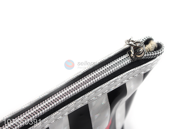 Hot-selling fashion personality wash bag black stripe cosmetic bag