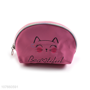 Wholesale pink portable cosmetic handbag travel makeup bag