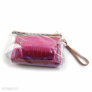 New design woven bag pattern set high-quality cosmetic bag three-piece set
