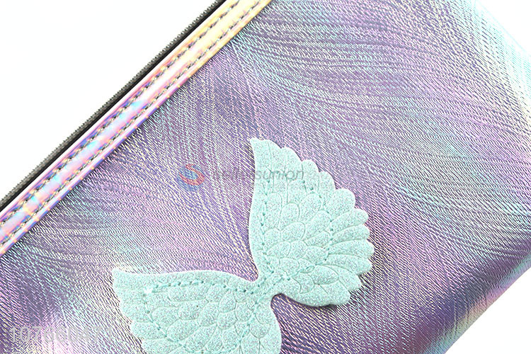 Hot sale purple laser style storage bag portable cosmetic bag
