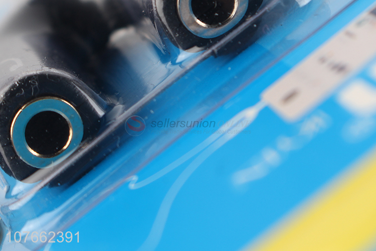 Wholesale 3.5mm audio splitter male to female u shape stereo earphone audio adapter