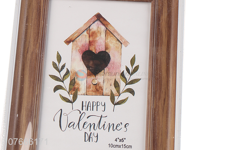 Retro imitation mahogany photo frame set up photo decoration plastic photo frame
