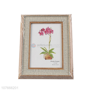 High quality retro knitted plastic photo frame for modern home decoration