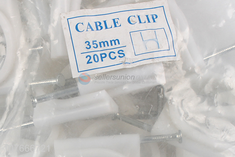 Hot product top quality plastic cable clips with steel nails