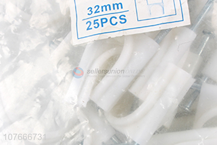 Top quality white plastic adjustable cable clips