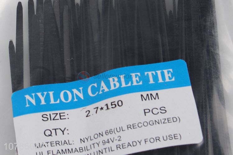 Hot sale low price black heavy duty nylon cable tie