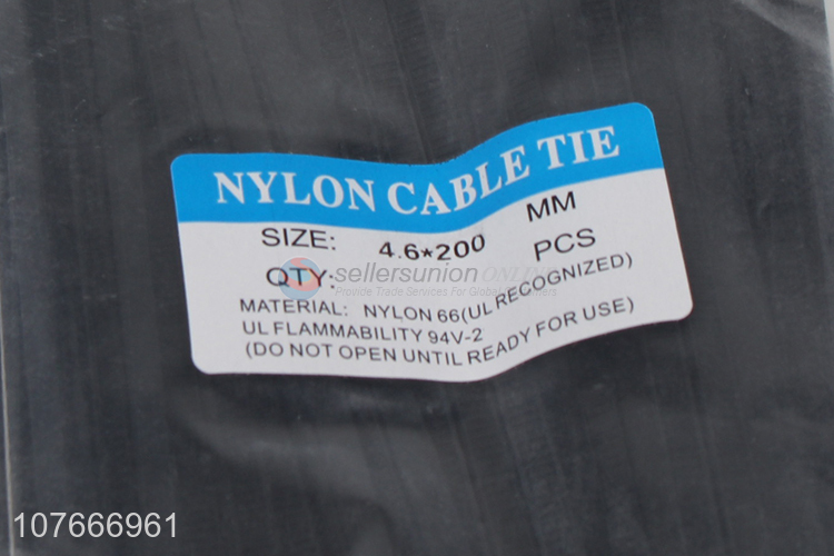 Factory price black electrical self lock nylon cable tie