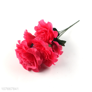 Factory price decorative 5 heads simulation flowers artificial bouquet