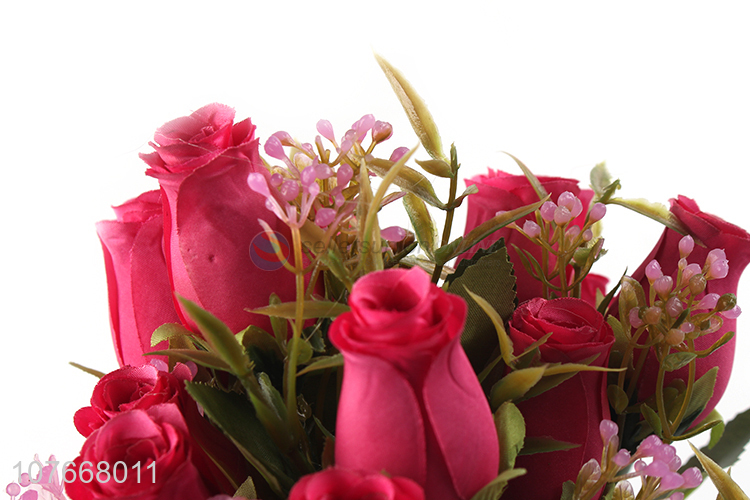 Factory direct sale 12 heads artificial flower decorative plastic flowers