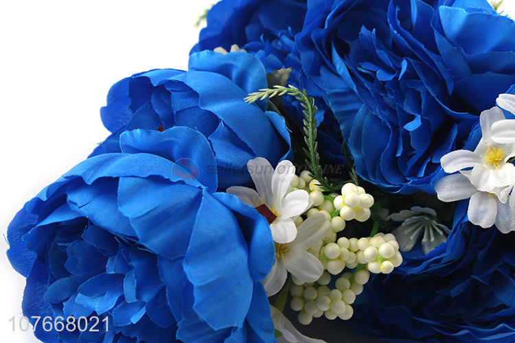 Top seller decorative 10 heads simulation flowers artificial bouquet