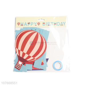 New design hot air balloon creative banner party decoration birthday banner