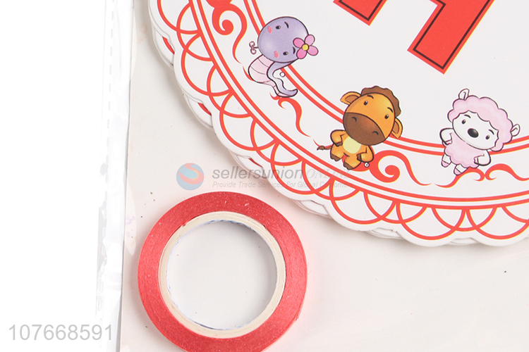 Popular zodiac signs pull flag pendant festive birthday party banner