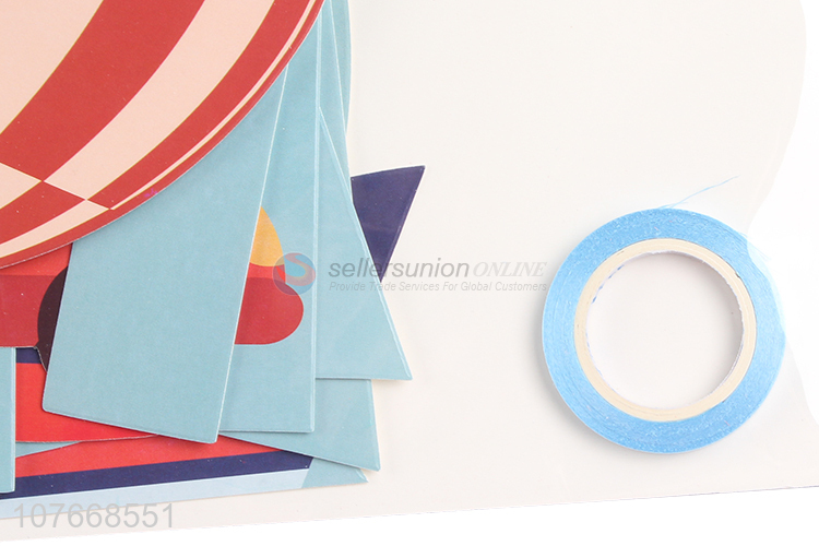 New design hot air balloon creative banner party decoration birthday banner