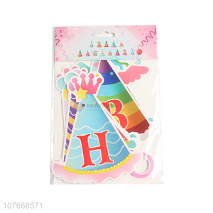 Hot sale birthday party decoration birthday hat style birthday banner