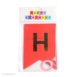 Paper birthday letter pull flag party home decoration ornament banner
