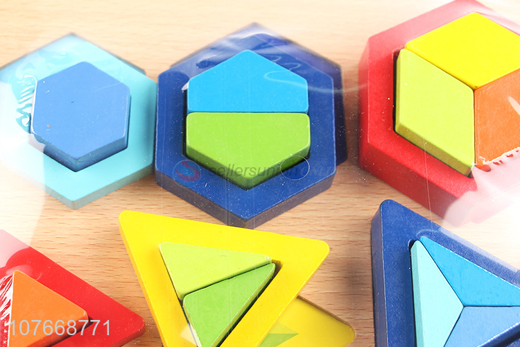 Hot Selling Colorful Shape Building Blocks Puzzles Toy For Children