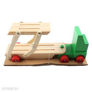 Good Quality Wooden Double Decker Toy Vehicle For Kids