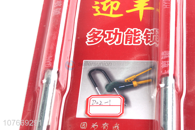 Hot sale multi-purpose iron lock u shape bicycle lock