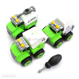 Factory direct educational toy cartoon detachable DIY transport truck